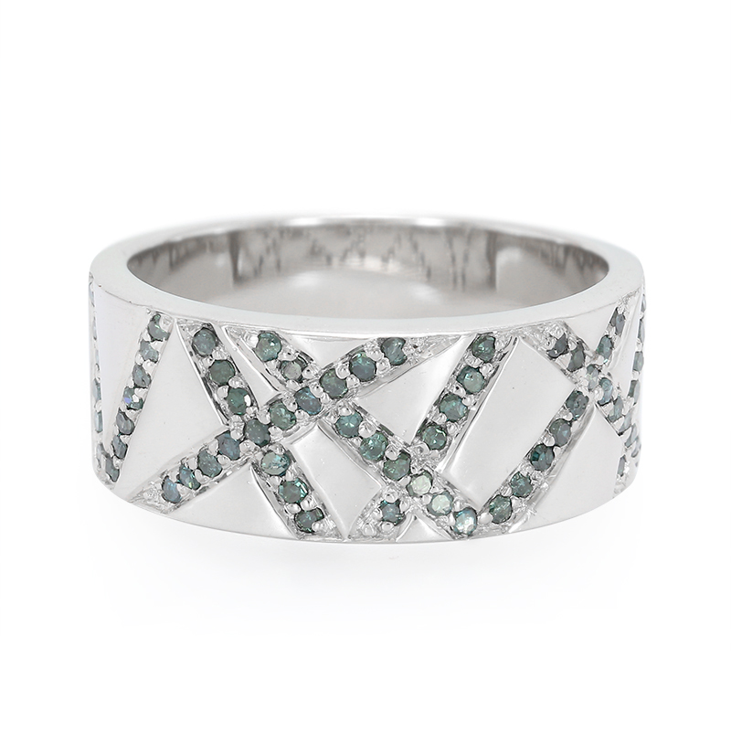 Königsblauer Diamant-Silberring Königsblauer Diamant-Silberring