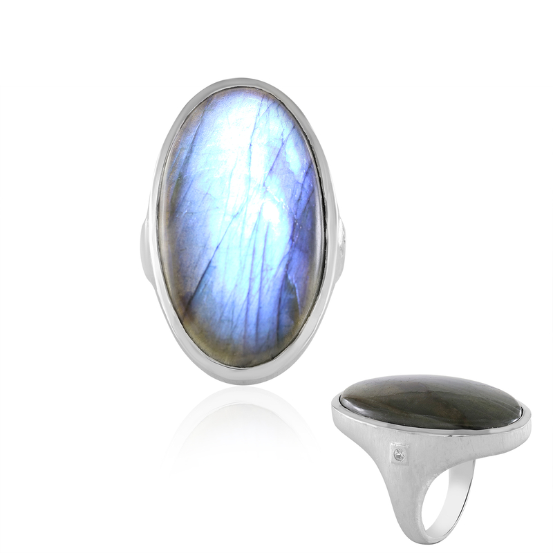 Labradorit-Silberring (MONOSONO COLLECTION) Labradorit-Silberring (MONOSONO COLLECTION)