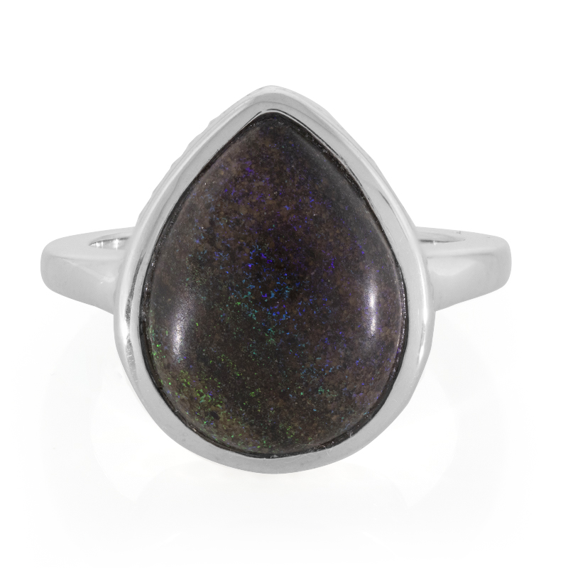 Matrix-Opal-Silberring