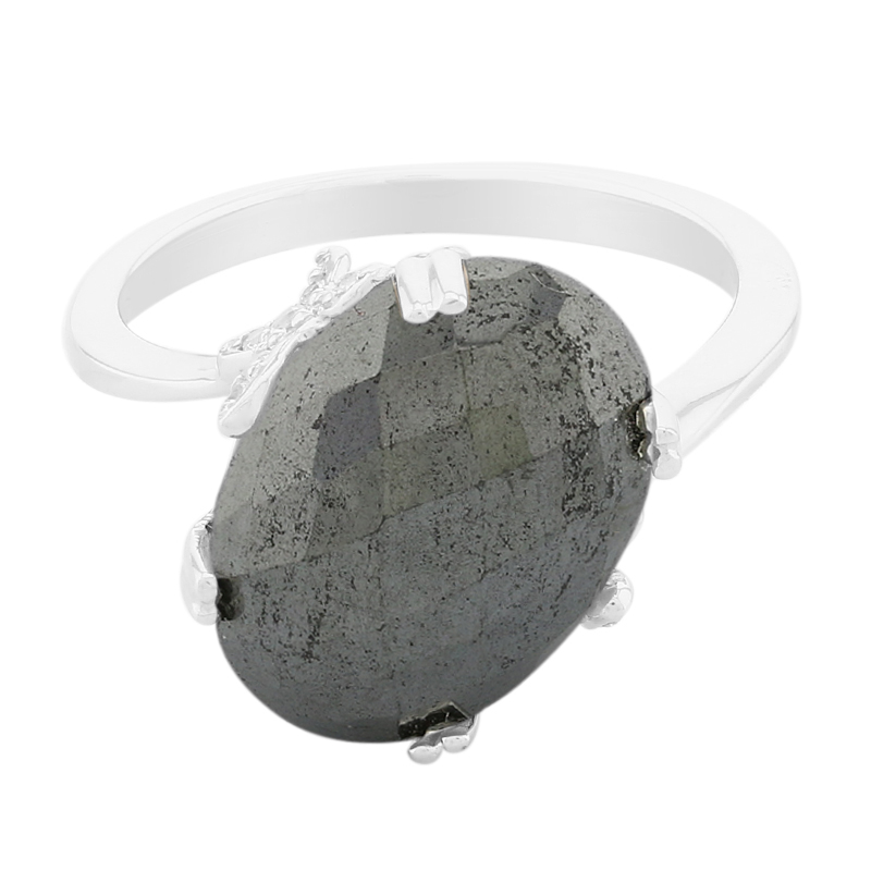 Schwarzer Hämatit-Silberring