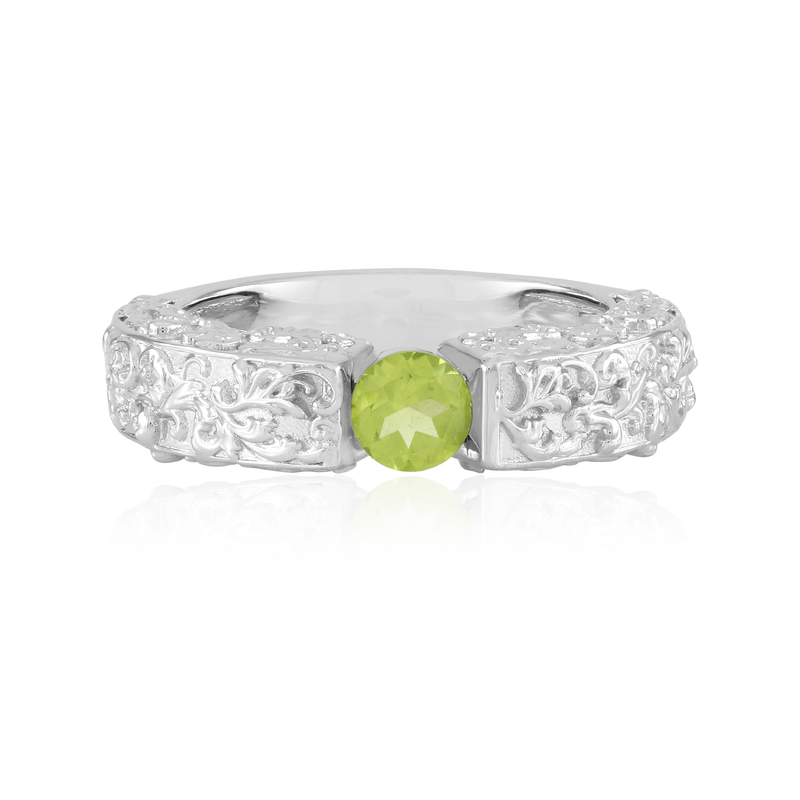 Peridot-Silberring (de Melo Essence) - Farbe: Grün