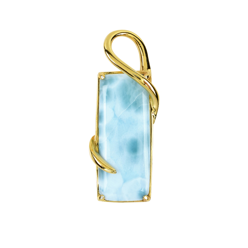Larimar-Silberanhänger