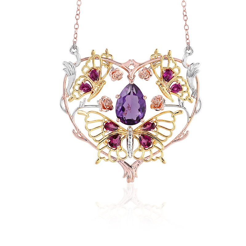Amethyst-Silbercollier (Gems en Vogue)