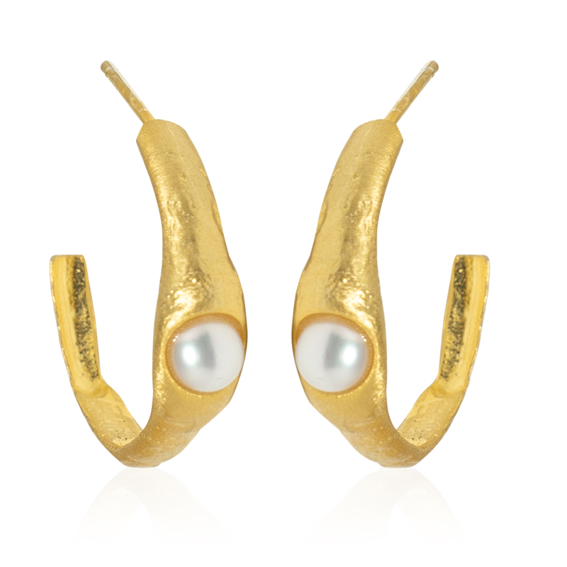 Weiße Süßwasserzuchtperlen-Silberohrringe (Joias do Paraíso) Weiße Süßwasserzuchtperlen-Silberohrringe (Joias do Paraíso)