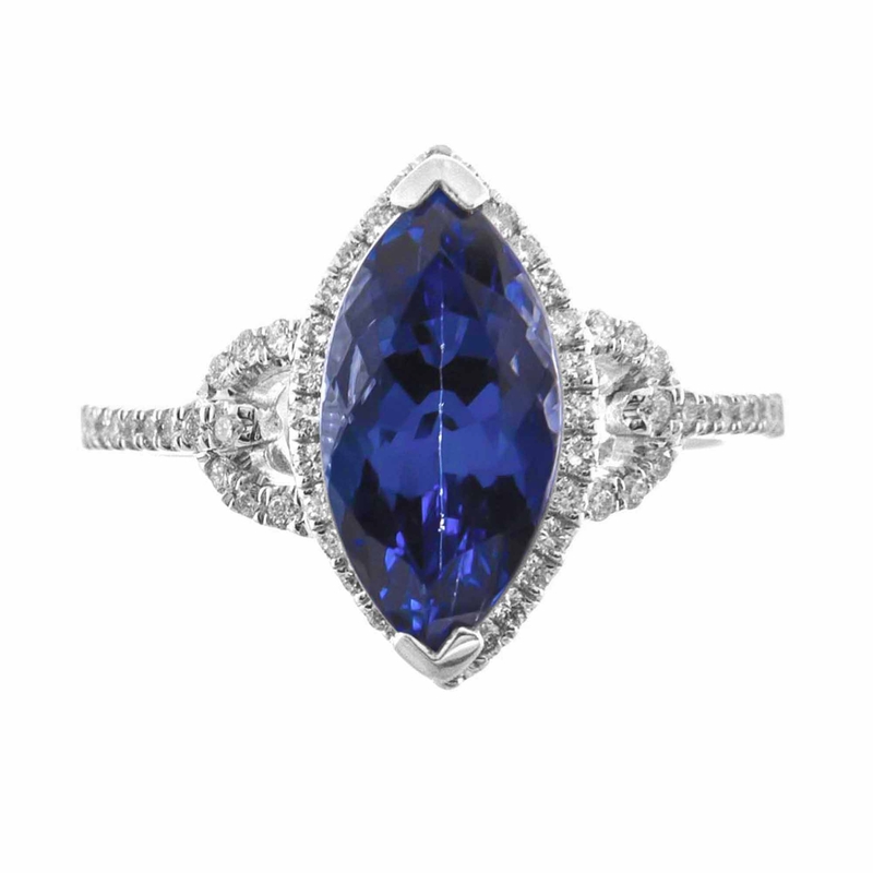 AAA-Tansanit-Goldring (CIRARI) AAA-Tansanit-Goldring (CIRARI)