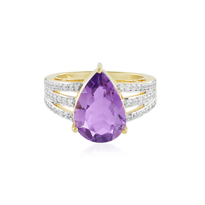 Lavendel-Amethyst-Silberring