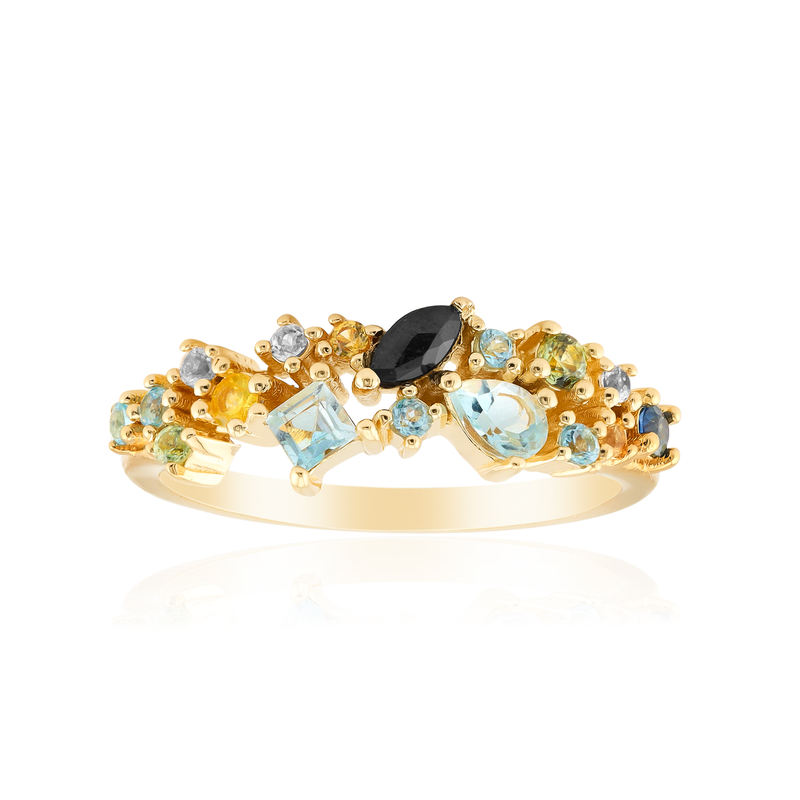 Schweizblauer Topas-Silberring