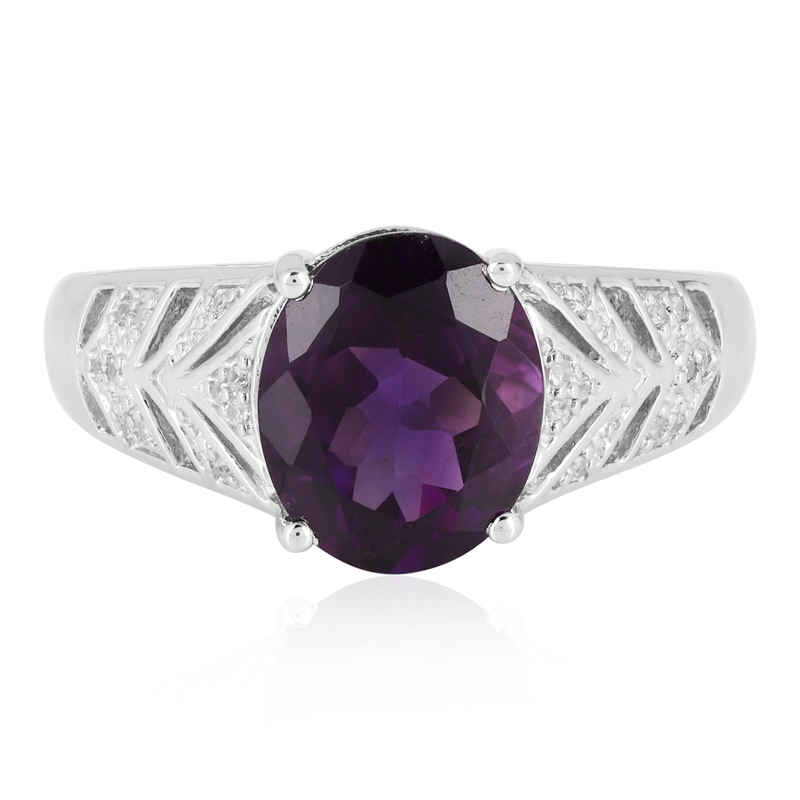 Sibirischer Amethyst-Silberring Sibirischer Amethyst-Silberring