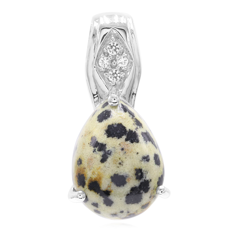 Dalmatiner-Jaspis-Silberanhänger