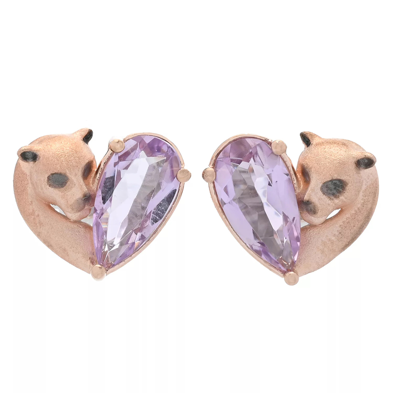 Lavendel-Amethyst-Silberohrringe (Gems en Vogue)