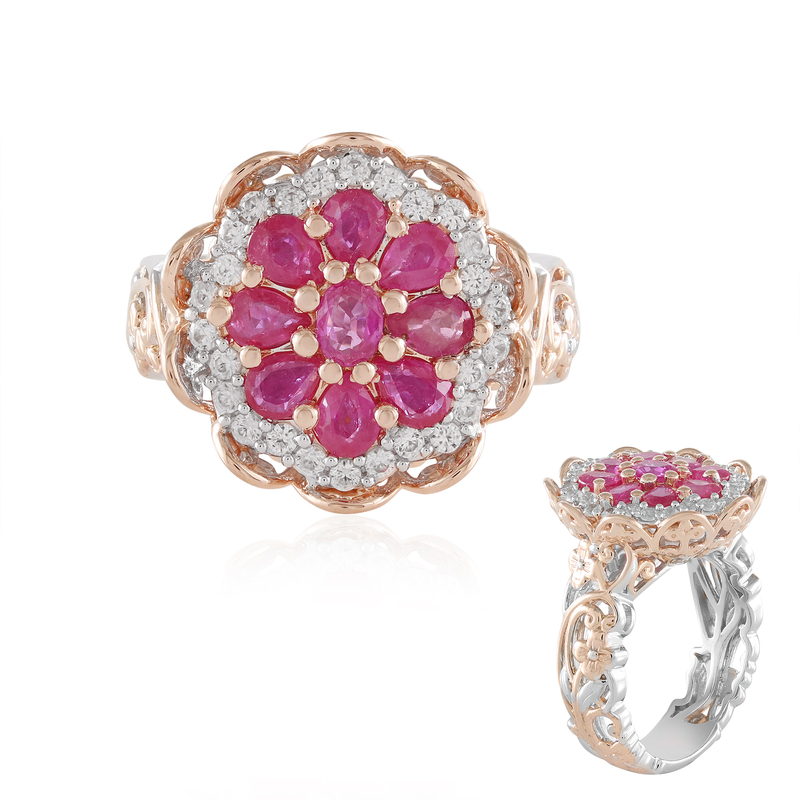 Burmesischer Rubin-Silberring (Gems en Vogue)