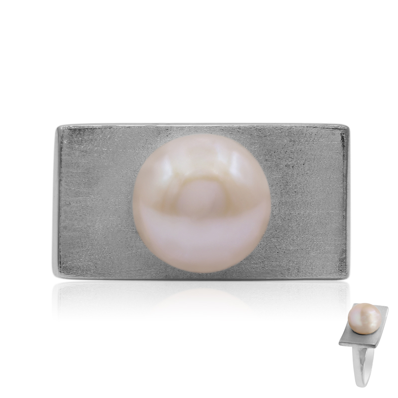 Süßwasserzuchtperlen-Silberring (TPC)