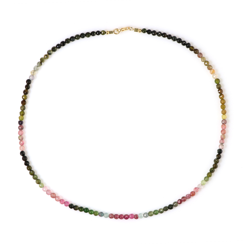 Turmalin-Silberhalskette Turmalin-Silberhalskette