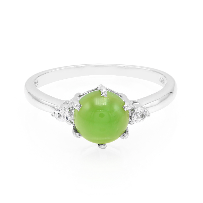 Kaiserlicher Chrysopras-Silberring