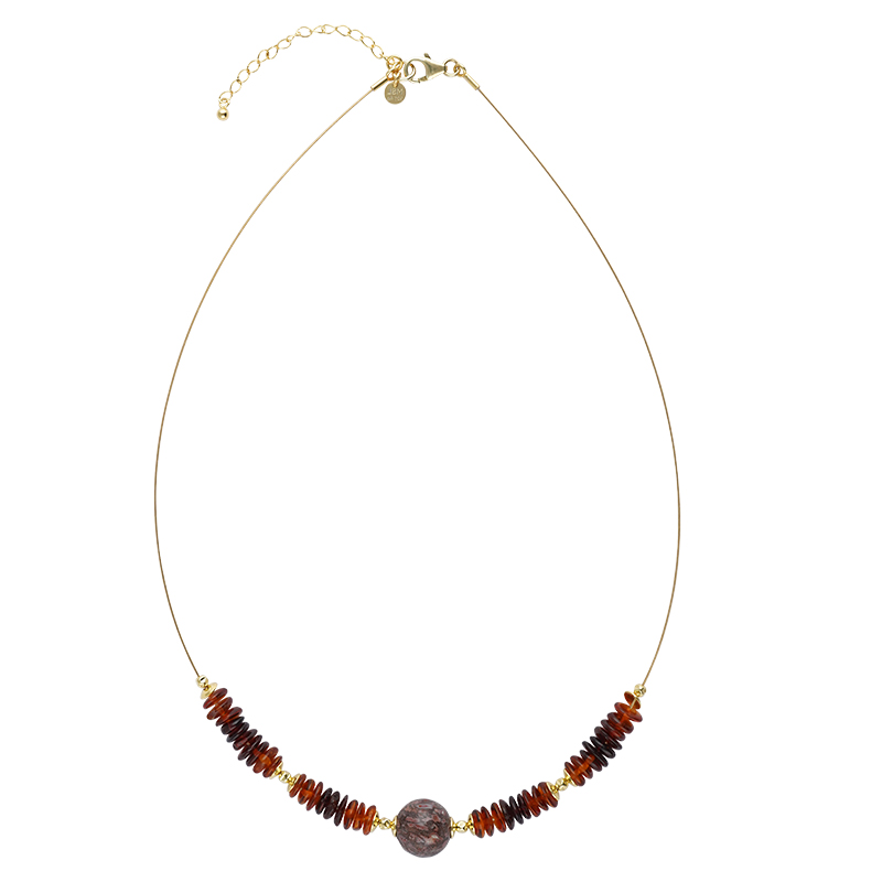 Dinosaurier-Quarz-Halskette