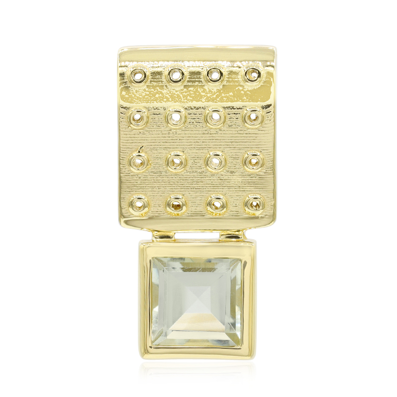 Grüner Amethyst-Silberanhänger (MONOSONO COLLECTION) Grüner Amethyst-Silberanhänger (MONOSONO COLLECTION)