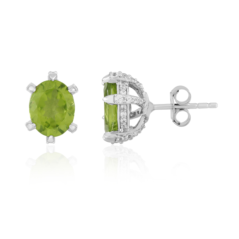 Peridot-Silberohrringe (de Melo Essence)