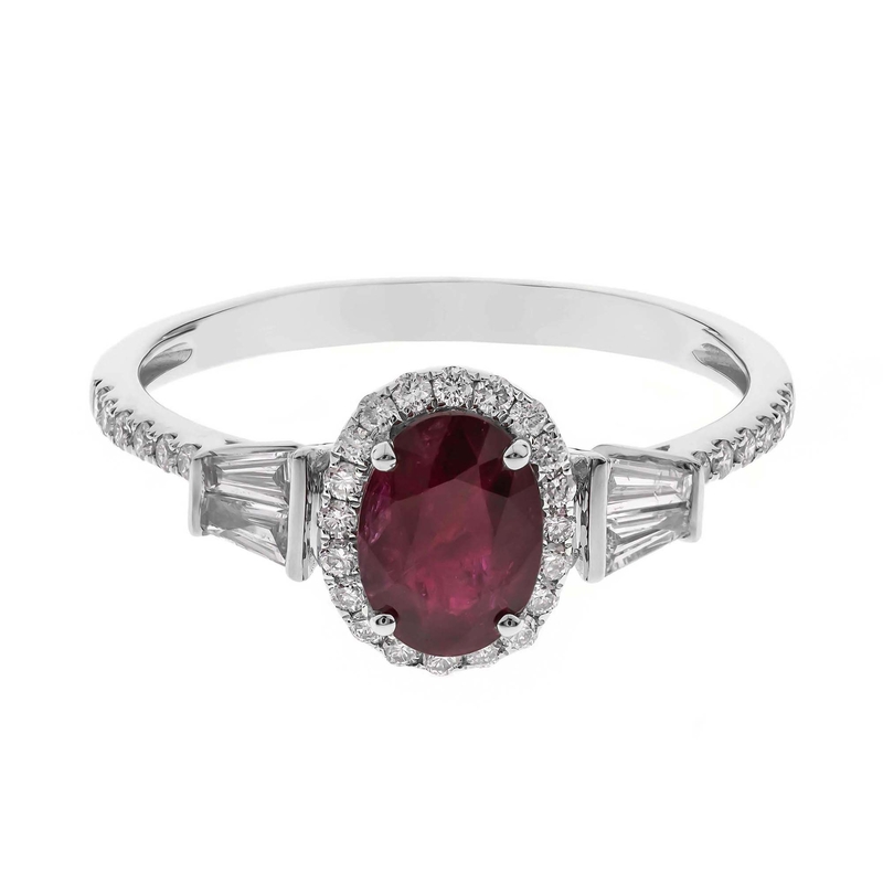 AAA-Mosambik-Rubin-Goldring - Farbe: Rot