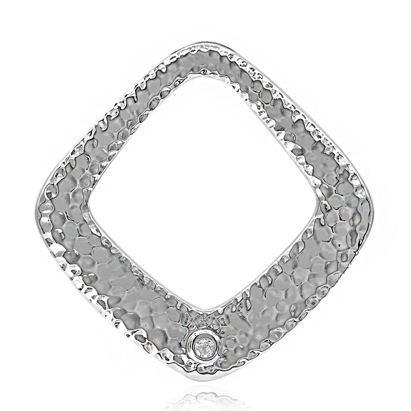 Weißer Topas-Silberanhänger (MONOSONO COLLECTION)