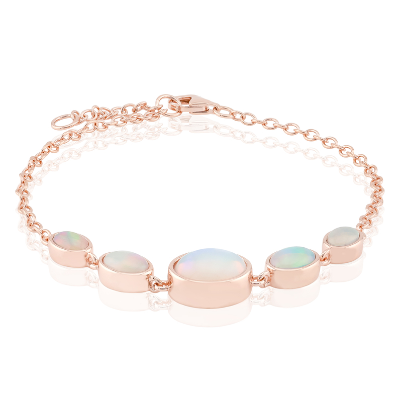 Welo-Opal-Silberarmband (Adela Silber)