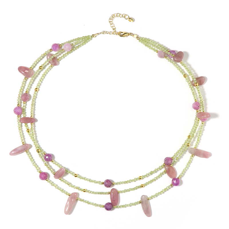 Edelstein-Silberhalskette (Riya)