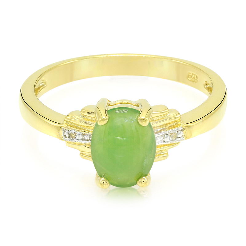 Kaiserlicher Chrysopras-Silberring