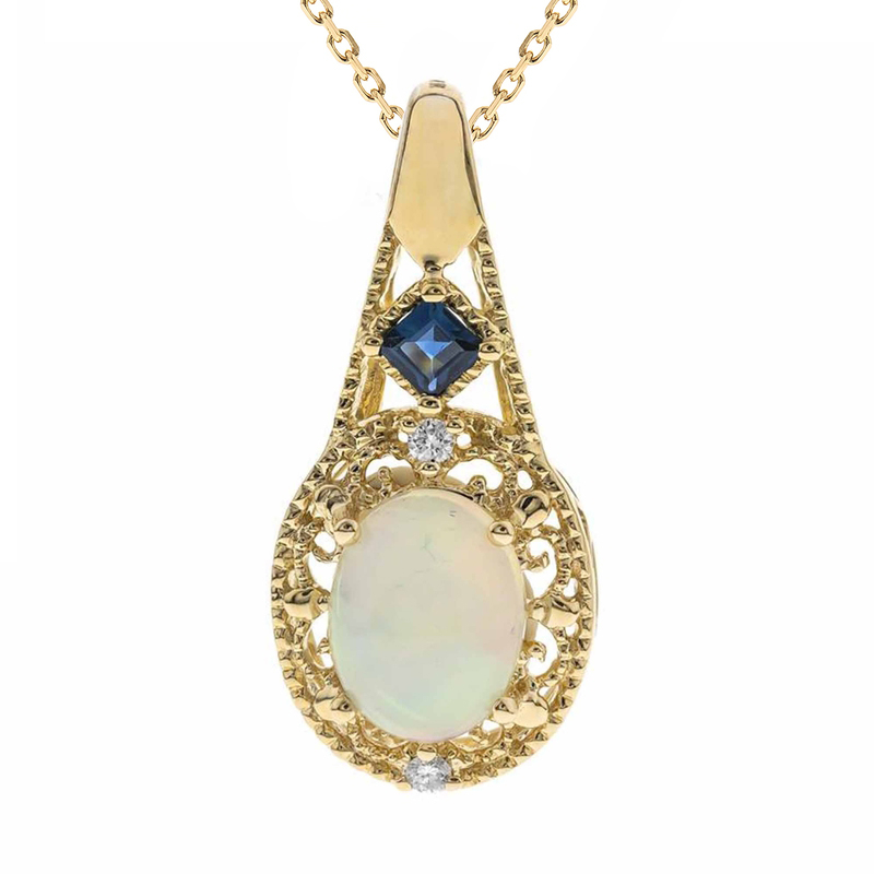 AAA-Welo-Opal-Goldhalskette AAA-Welo-Opal-Goldhalskette