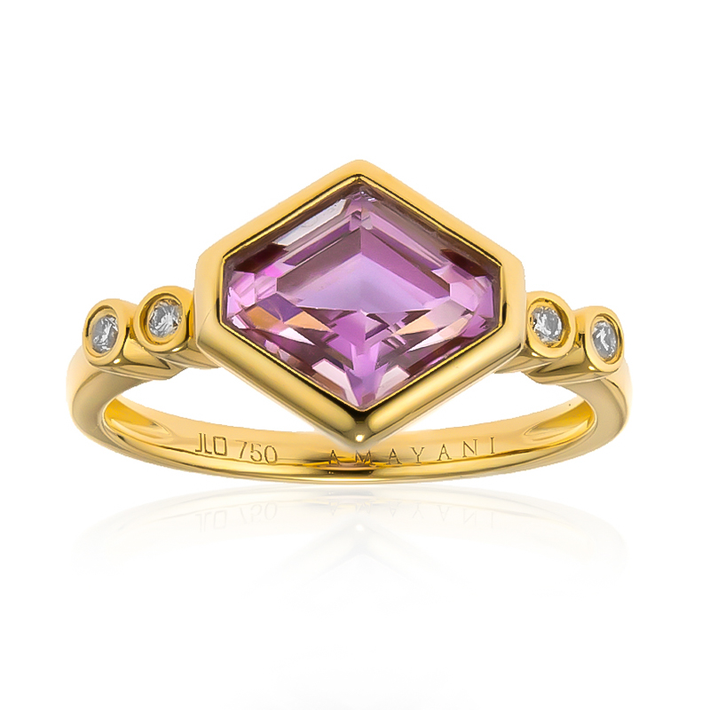 Pinkfarbener Diaspor-Goldring (AMAYANI) Pinkfarbener Diaspor-Goldring (AMAYANI)