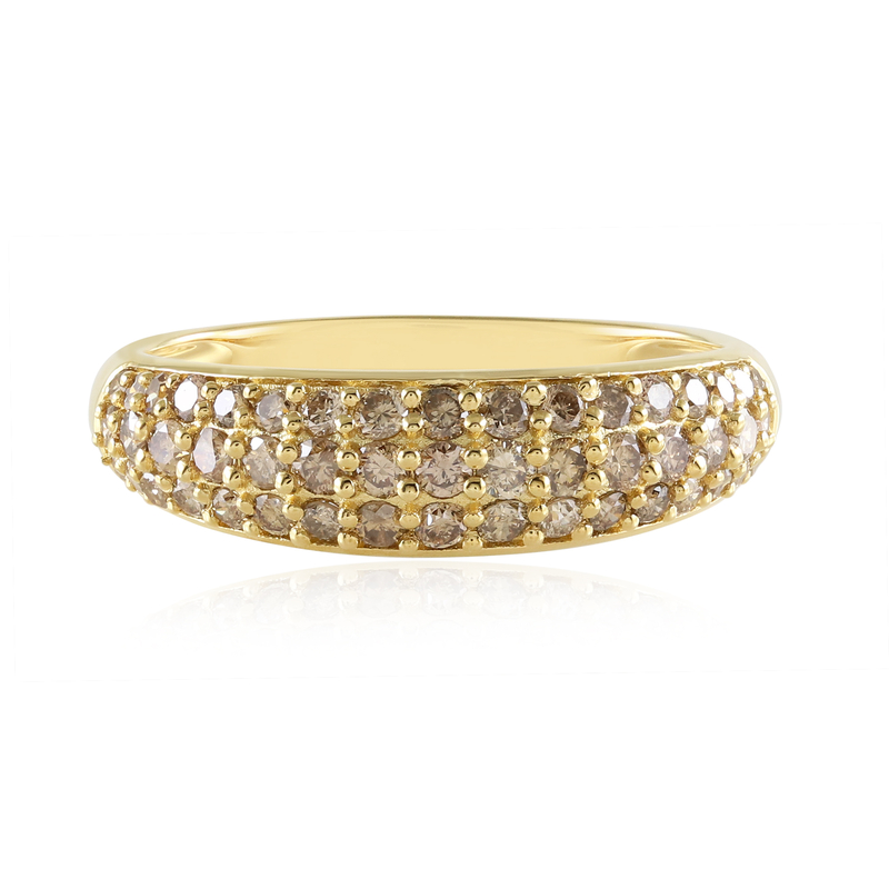 I2 Champagner-Diamant-Silberring (de Melo Essence)