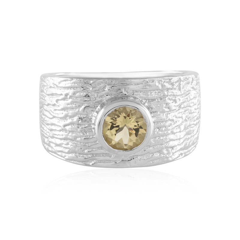 Gelber Beryll-Silberring