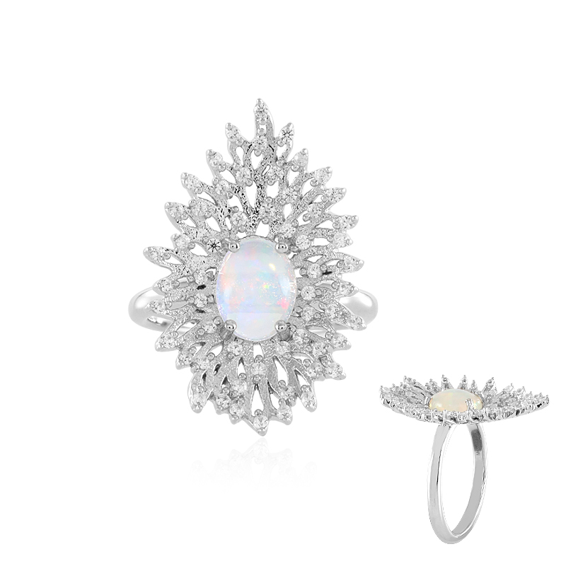 Welo-Opal-Silberring (MONOSONO COLLECTION)