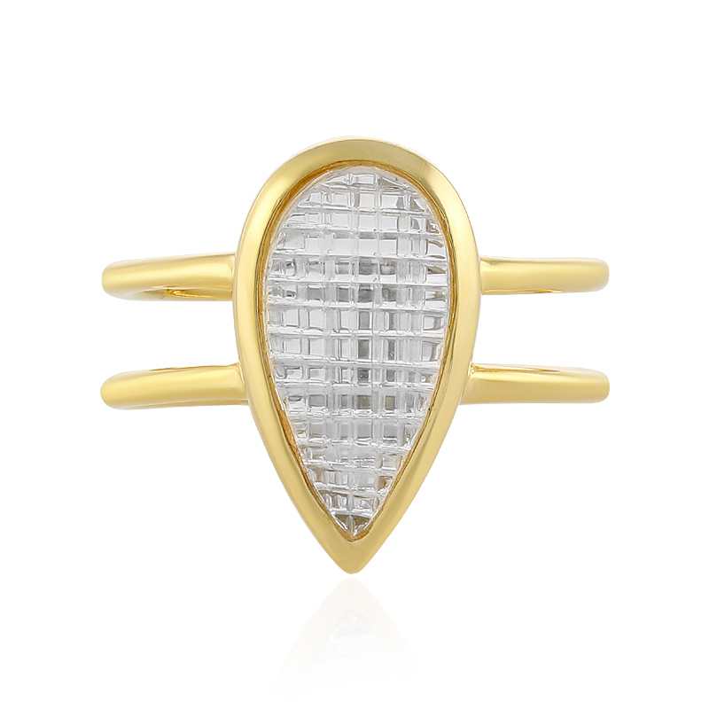 Weißer Quarz-Silberring Weißer Quarz-Silberring