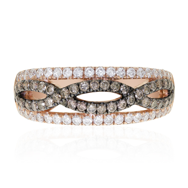 SI2 Schokoladen-Brillant-Goldring (CIRARI)