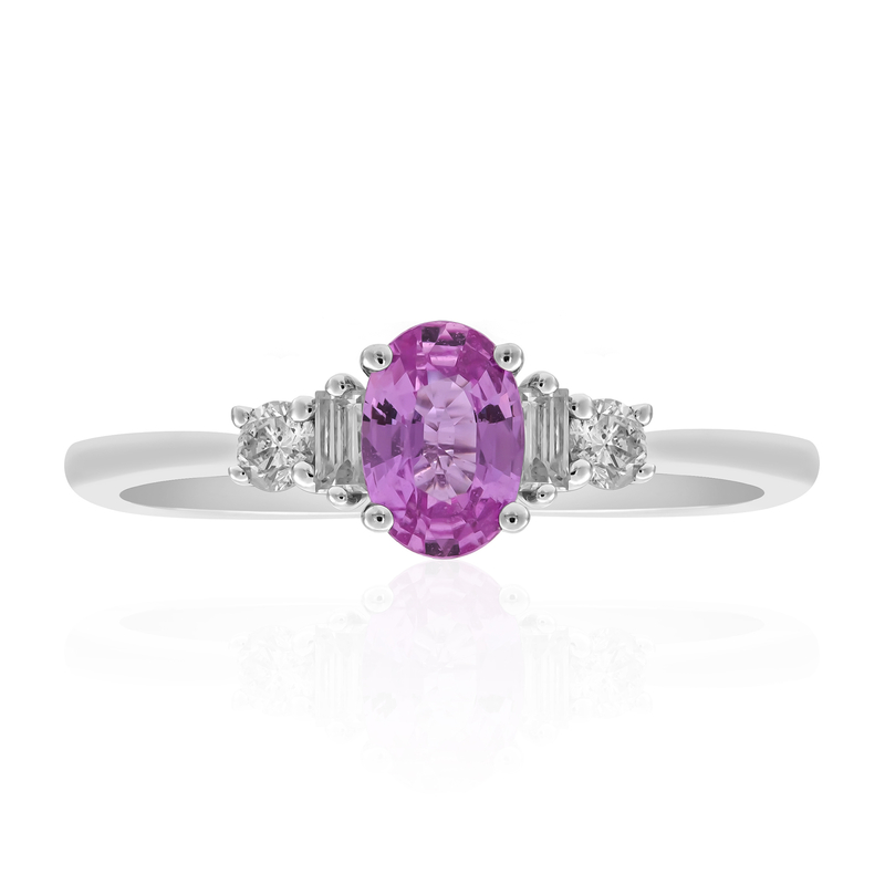Pinkfarbener Saphir-Goldring (CIRARI)