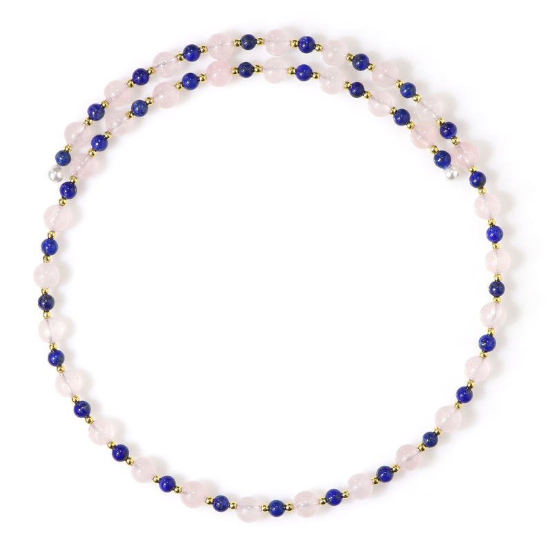 Edelstein-Stahlhalsreif (Riya)