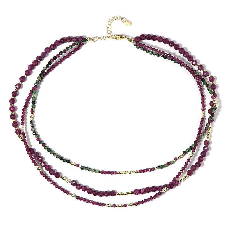 Edelstein-Silberhalskette (Riya) Edelstein-Silberhalskette (Riya)