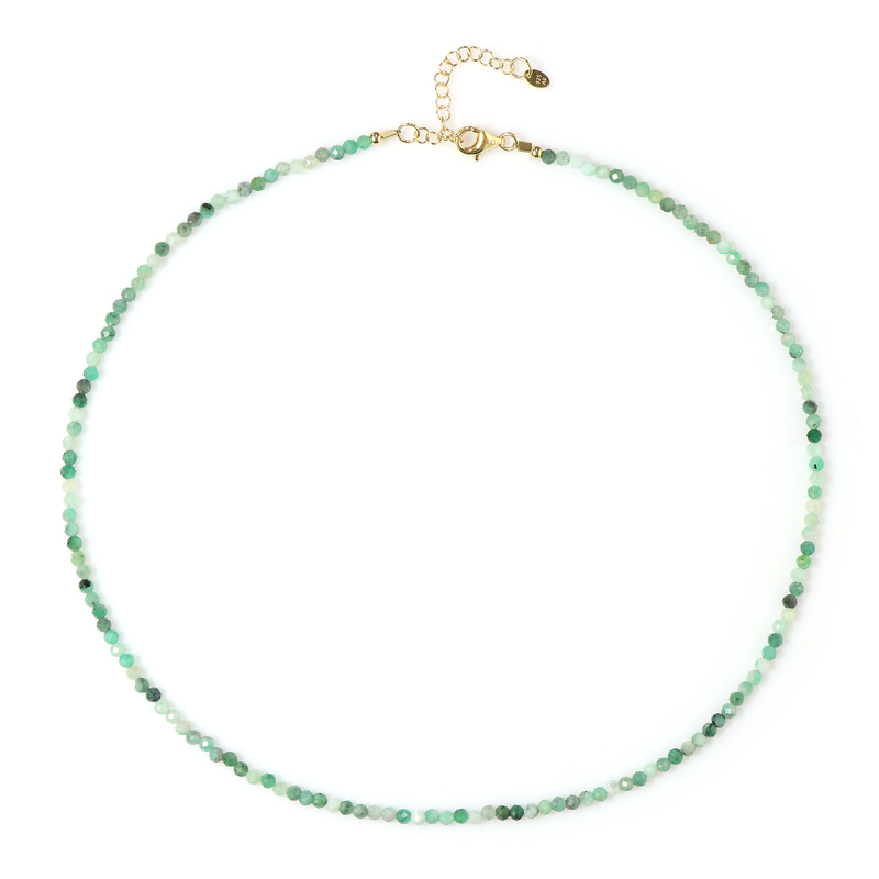 Brasilianischer Smaragd-Silberhalskette