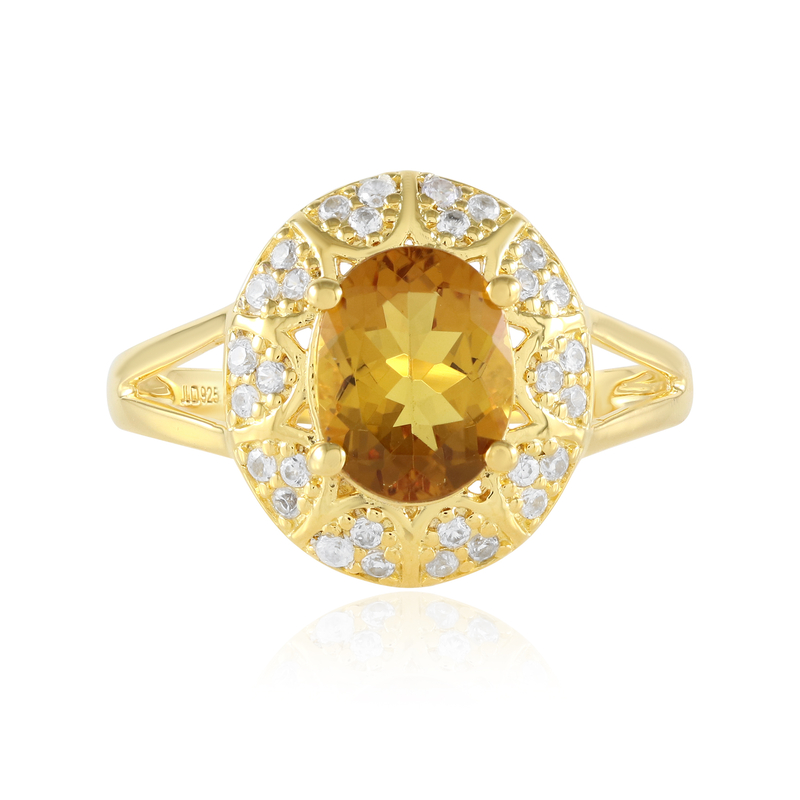 Skapolith-Silberring - Farbe: Gelb