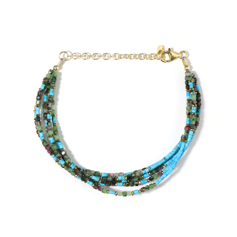 Edelstein-Silberarmband (Riya)