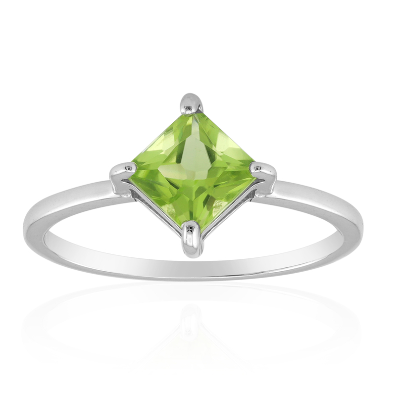 Burmesischer Peridot-Silberring