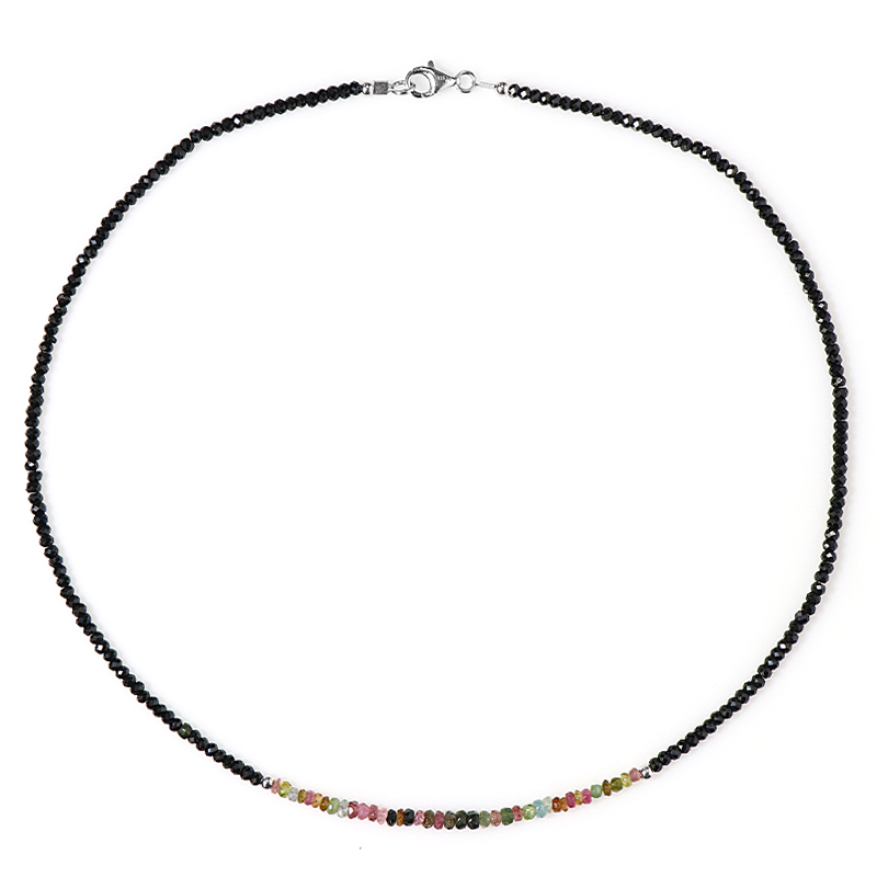 Edelstein-Silberhalskette