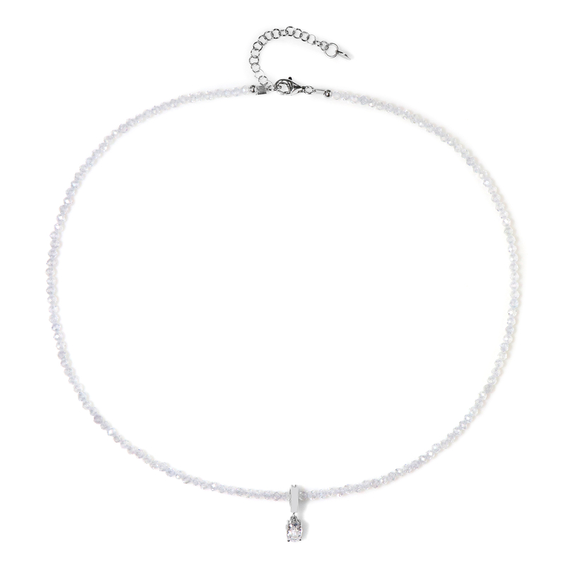 Zirkon-Silberhalskette Zirkon-Silberhalskette