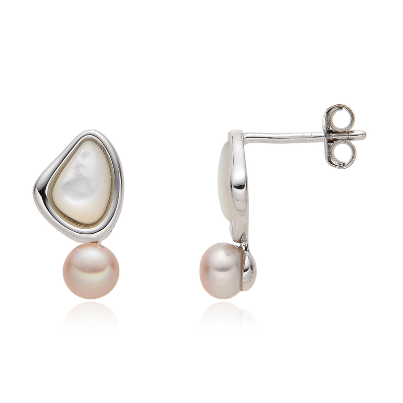 Edelstein-Silberohrringe Edelstein-Silberohrringe