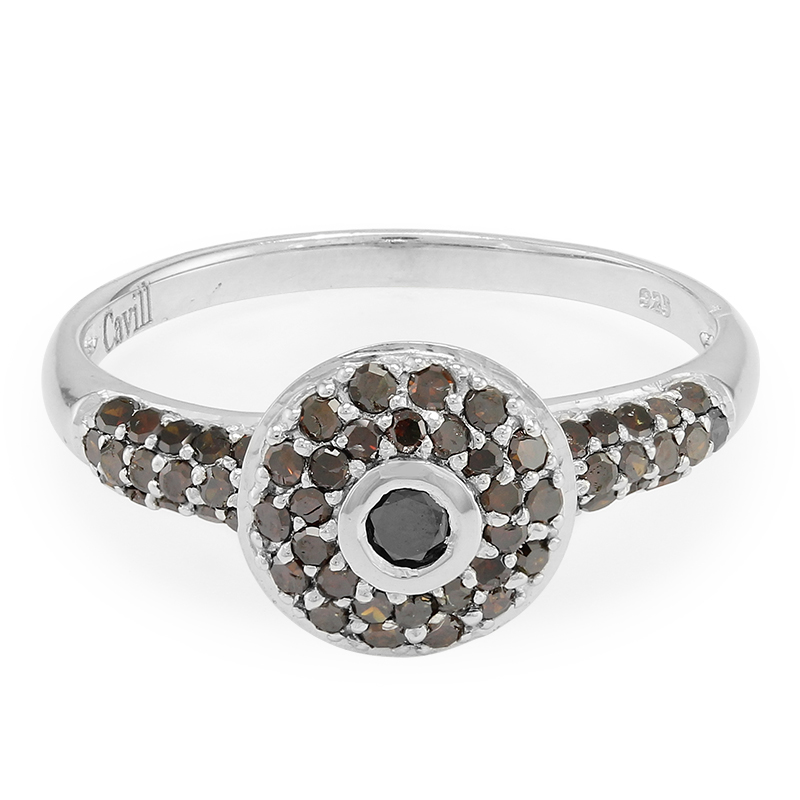 Fancy-Diamant-Silberring Fancy-Diamant-Silberring