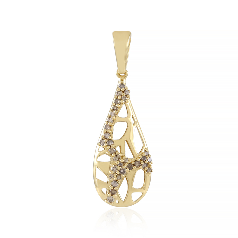 I2 Champagner-Diamant-Silberanhänger (Ornaments by de Melo)