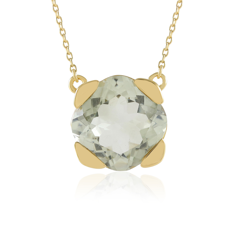 Grüner Amethyst-Silbercollier (de Melo)