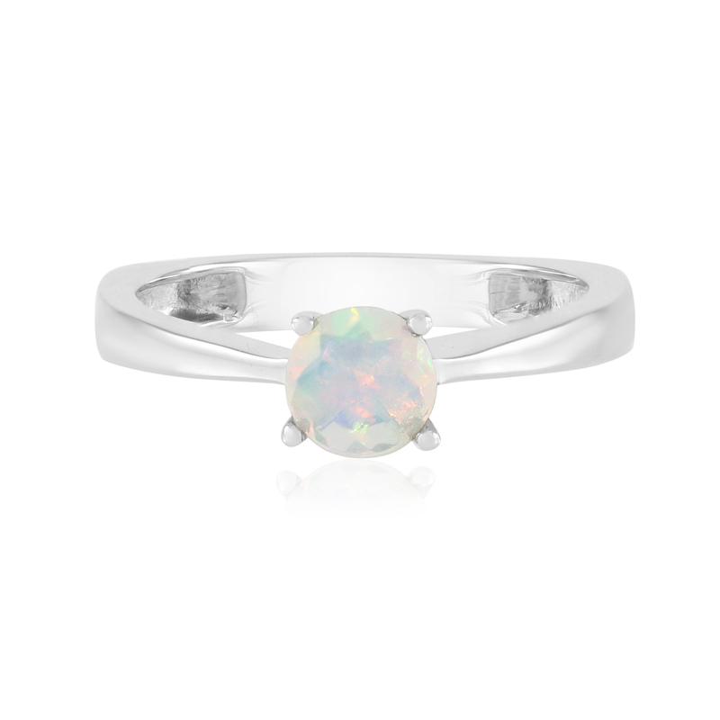 Welo-Opal-Silberring (de Melo Essence) - Farbe: Silber