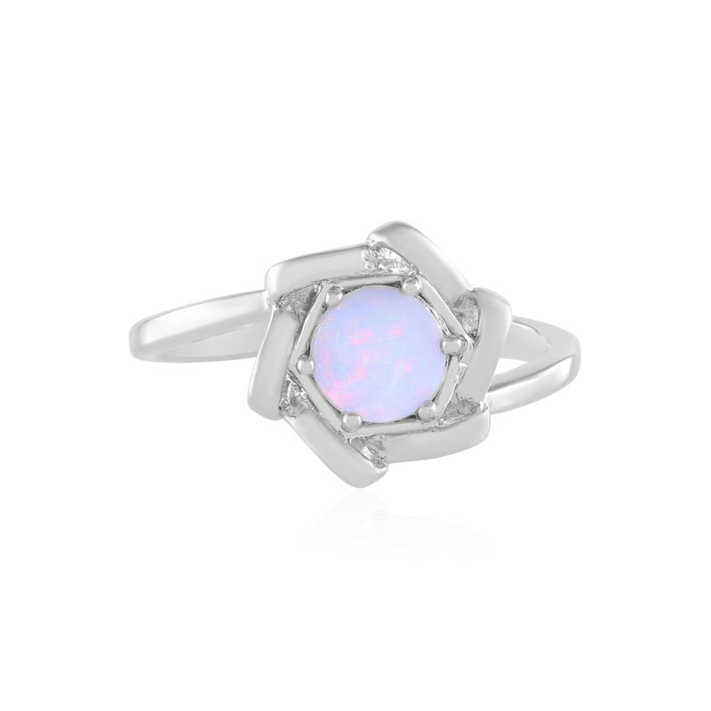 Australischer Opal-Silberring - Farbe: Silber