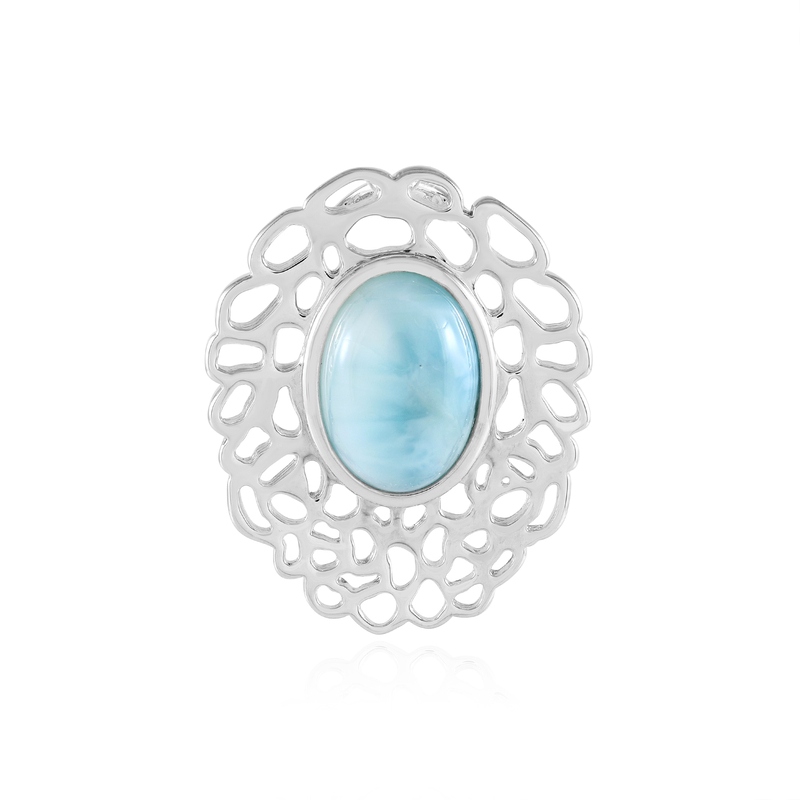 Larimar-Silberanhänger (MONOSONO COLLECTION)
