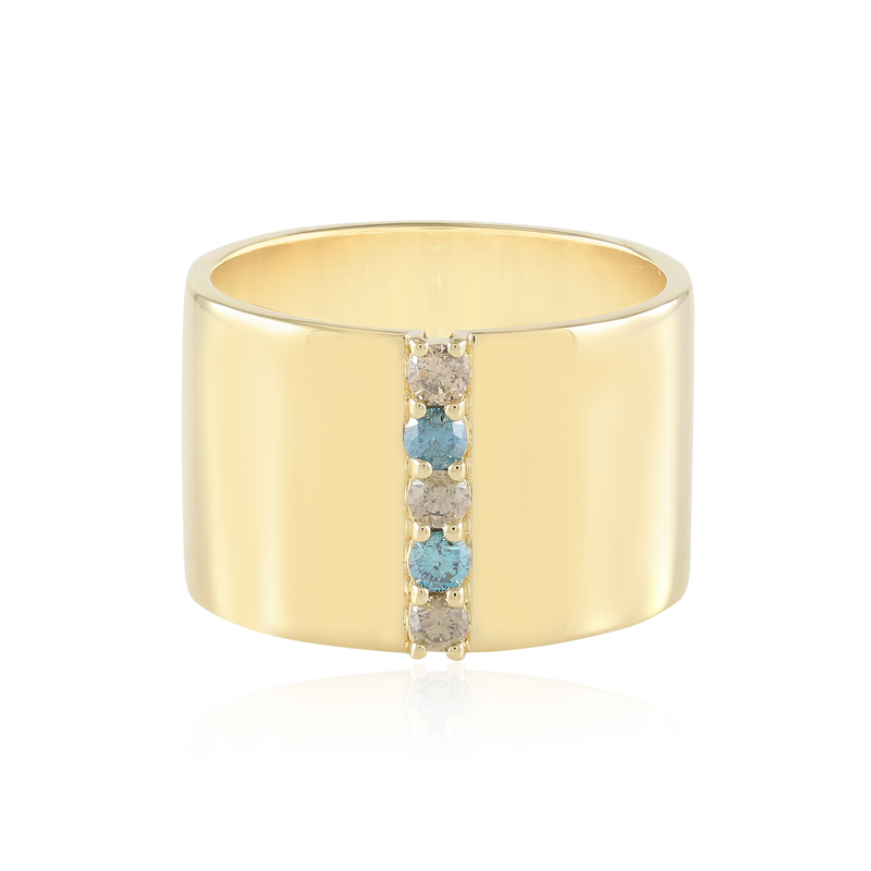 I2 Brillant-Silberring
